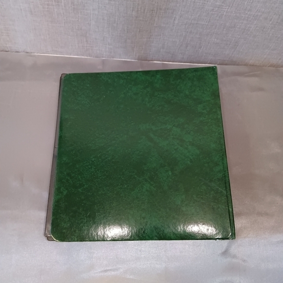 Vintage Photograph Scrapbook Album Green Gold Cover 10 pgs 3 Ring memento memory - Picture 5 of 11